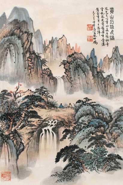 施翀鹏 山水 镜心